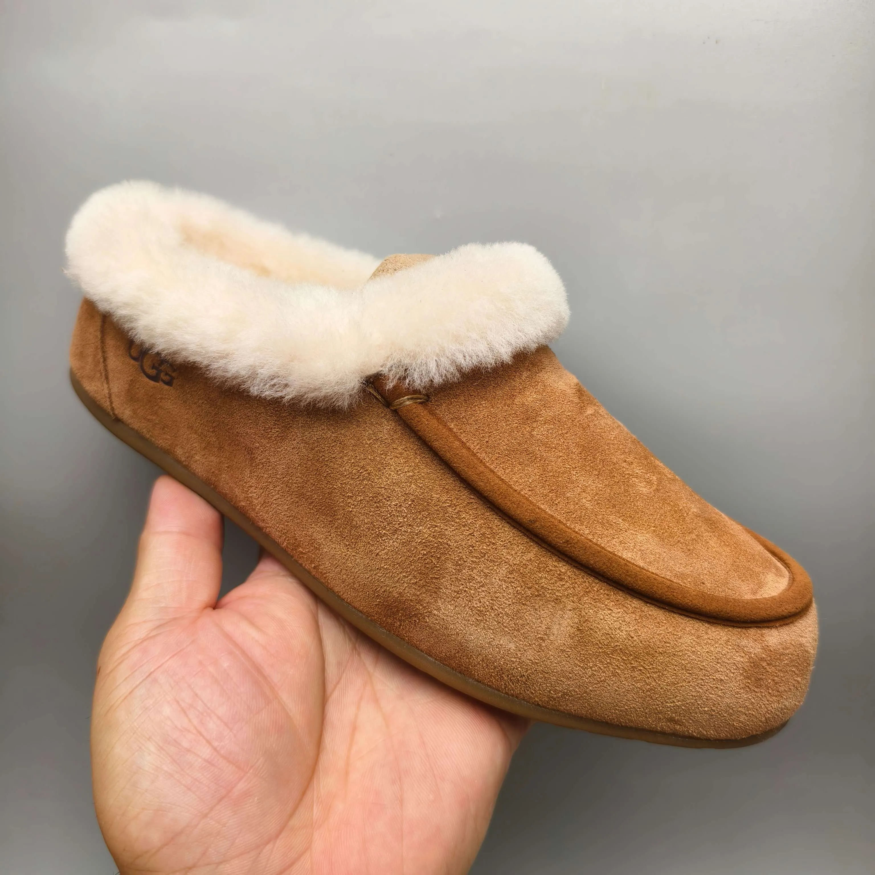 💰440 UGG sheepskin all-in-one snow boots 1391 Slip-on casual home shoes for women Color: maroon black chocolate Matching size: 35-40